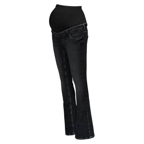 ONLY MATERNITY high waist zwangerschapskleding flared jeans black denim afbeelding