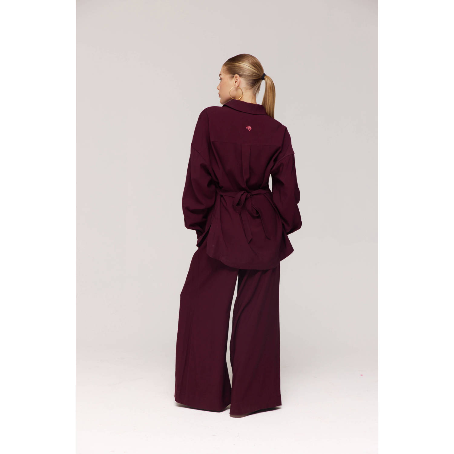 HARPER & YVE high waist broek donkerrood