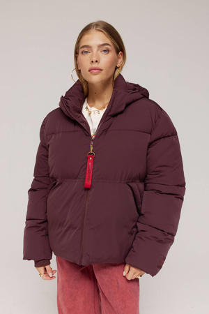 winterjas donkerrood