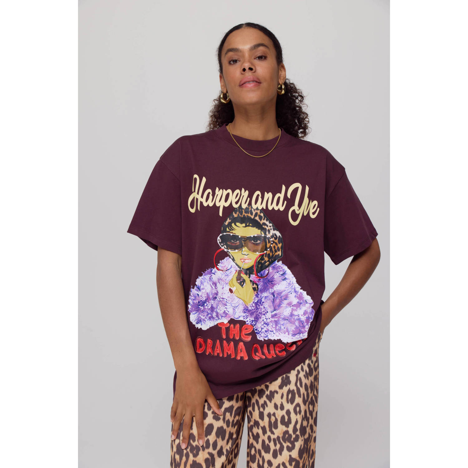 HARPER & YVE T-shirt donkerrood