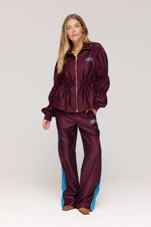 high waist broek donkerrood