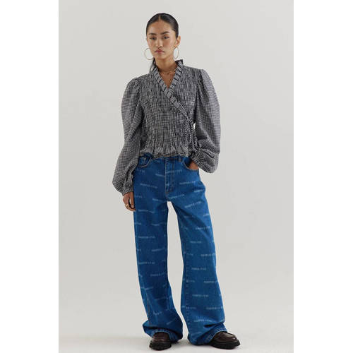 HARPER & YVE wide leg jeans medium blue denim afbeelding