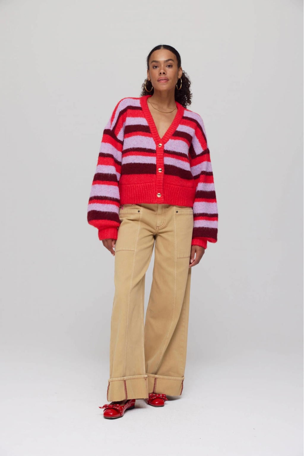 HARPER & YVE wollen gebreid vest multi