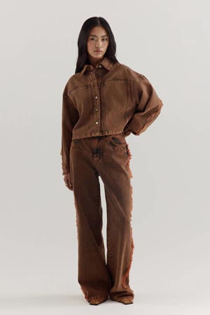 denim spijkerjas oranje