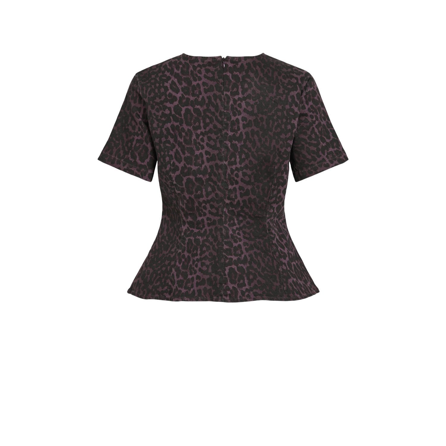 VILA peplum top donkerpaars