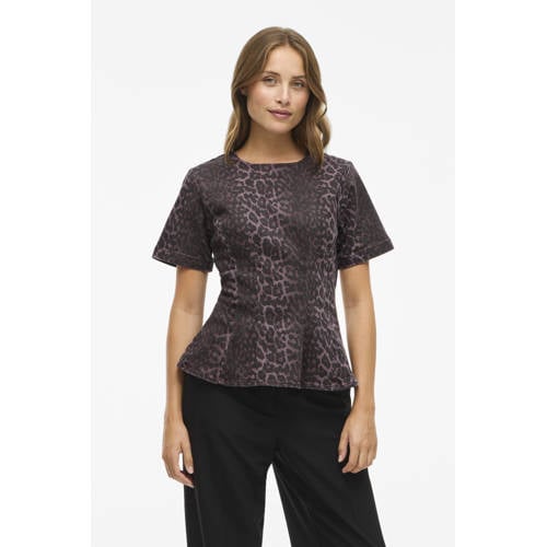 VILA peplum top donkerpaars afbeelding