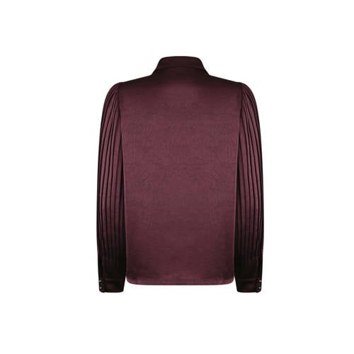 Poools blouse donkerrood afbeelding