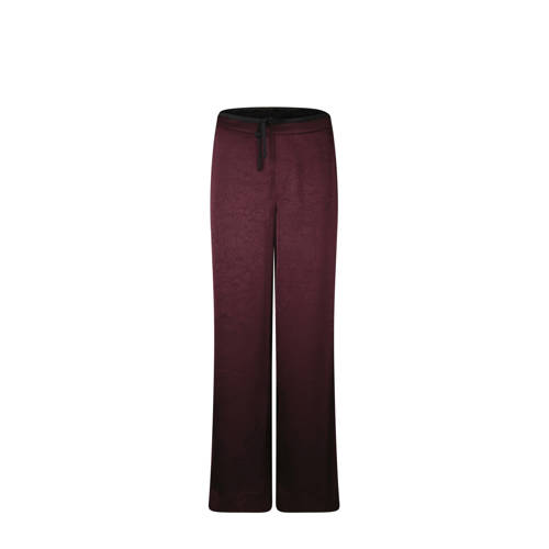 Poools regular waist casual broek donkerrood afbeelding