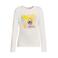 Coolcat longsleeve met Girl Era print Laura crème