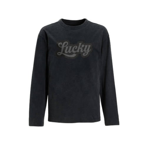 Coolcat oversized longsleeve Jesse met printopdruk acid grijs afbeelding