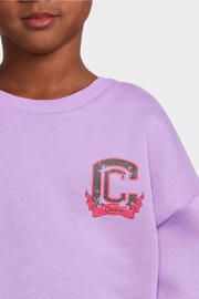 thumbnail: Coolcat oversized sweater met printopdruk Nora lila