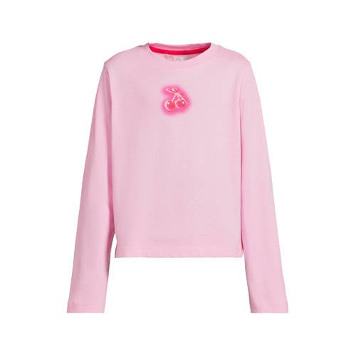 Coolcat longsleeve met Glow mode print Maria lichtroze afbeelding