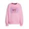 Coolcat fleece sweater met Queen of the Block Graffiti print Lotte roze