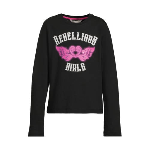 Coolcat longsleeve met Rebellious Girls print Michelle zwart afbeelding