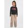 Coolcat longsleeve met printopdruk Noor donkergrijs