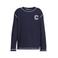Coolcat relaxed overlock longsleeve met C logo Danny donkerblauw