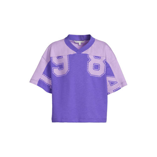 Coolcat cropped T-hirt met 1984 printopdruk Lori paars afbeelding