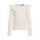 Coolcat geribde longsleeve met rushes Megan crème