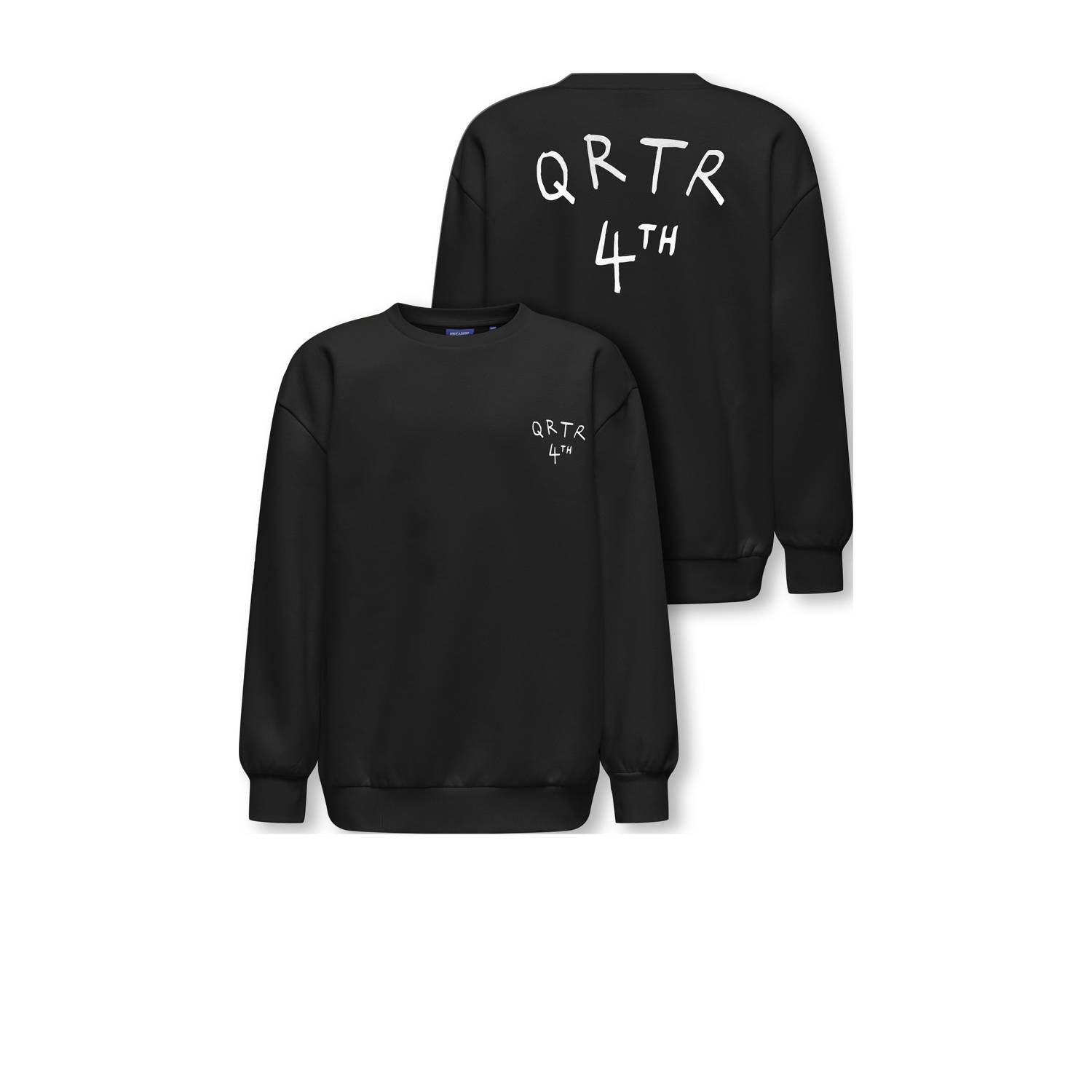 ONLY & SONS JUNIOR sweater zwart