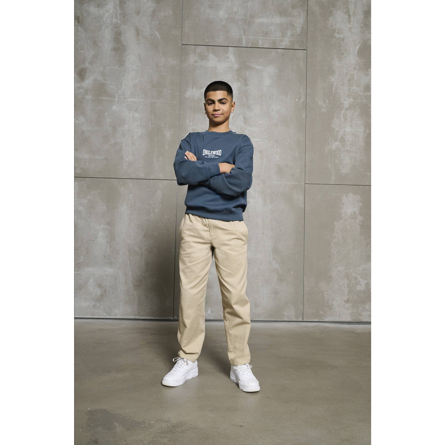 ONLY & SONS JUNIOR sweater grijsblauw
