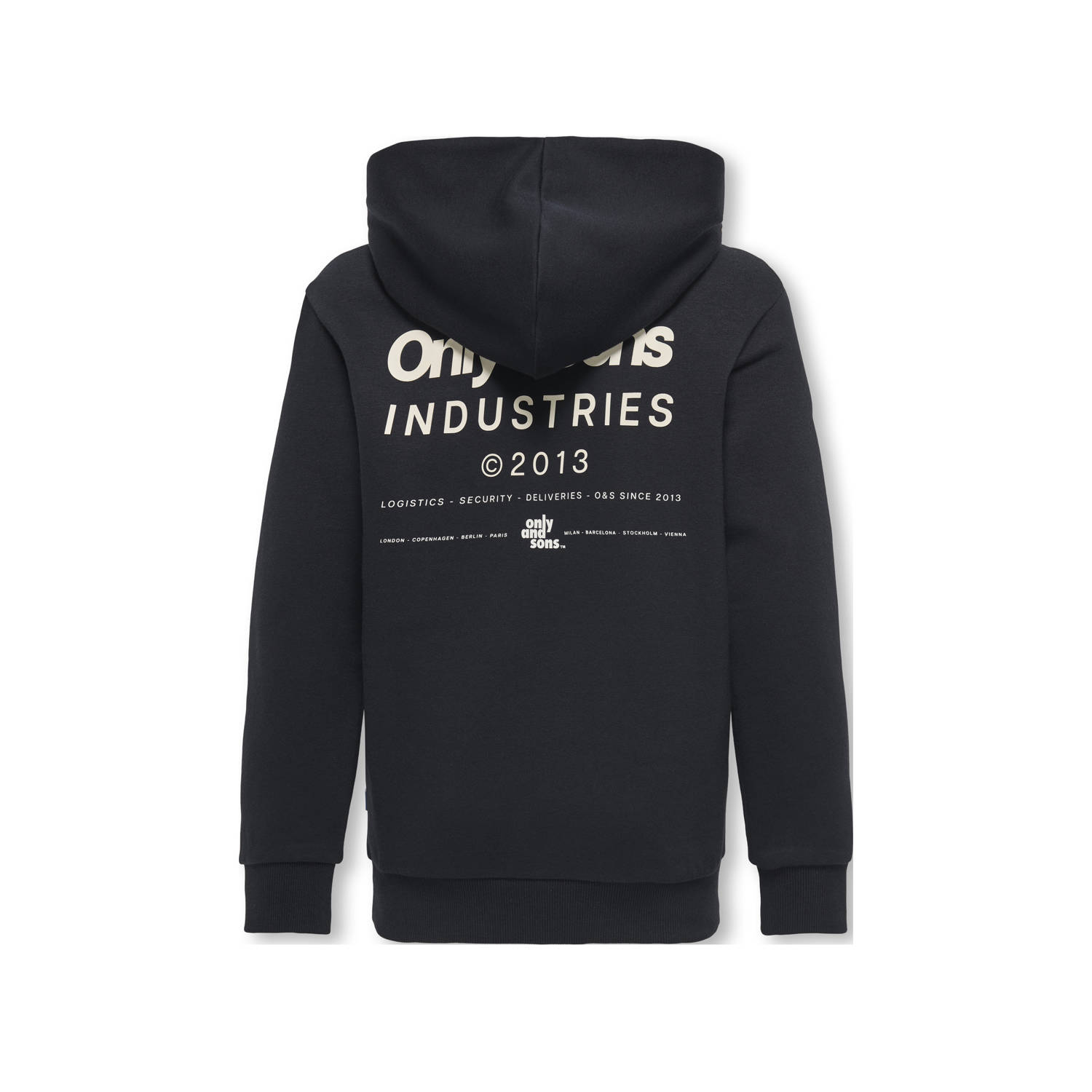 ONLY & SONS JUNIOR hoodie zwart