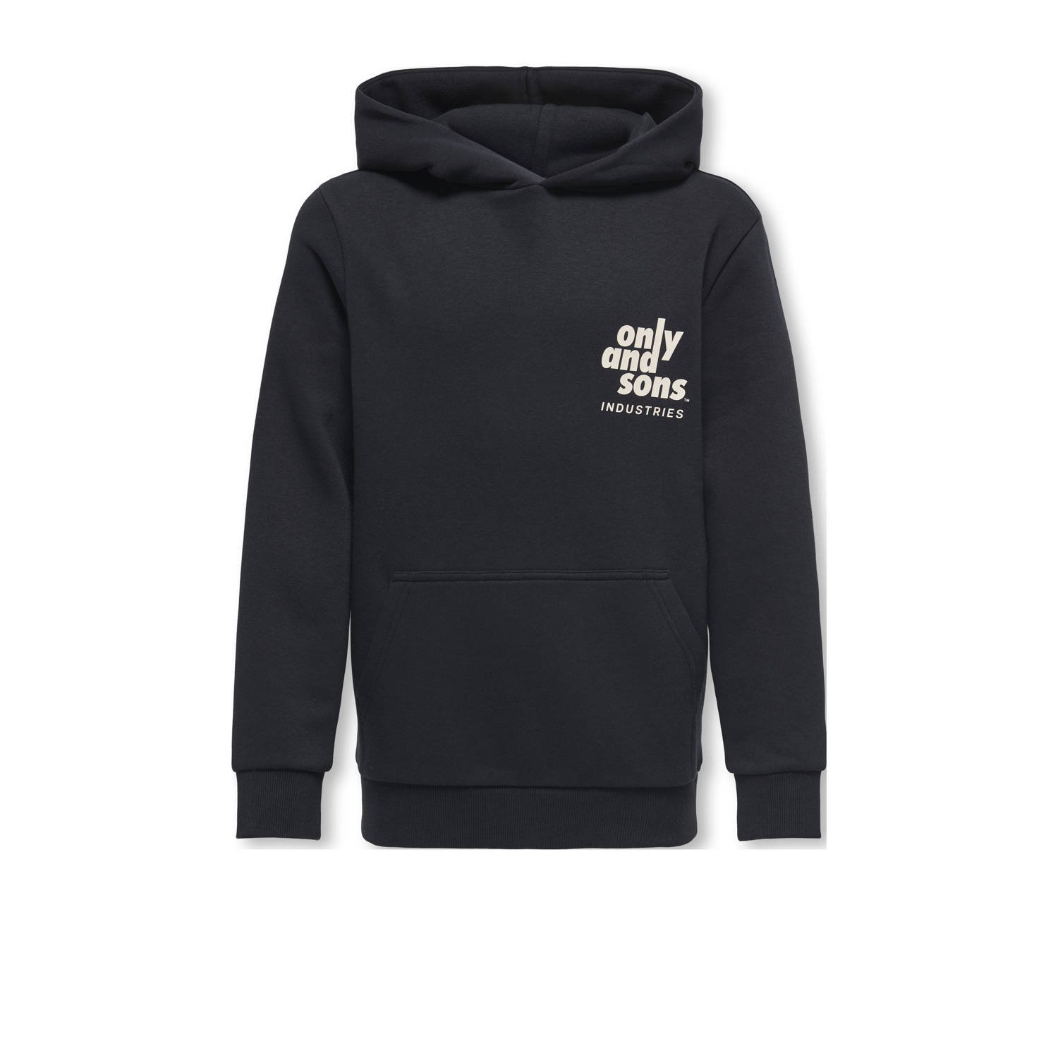 ONLY & SONS JUNIOR hoodie zwart
