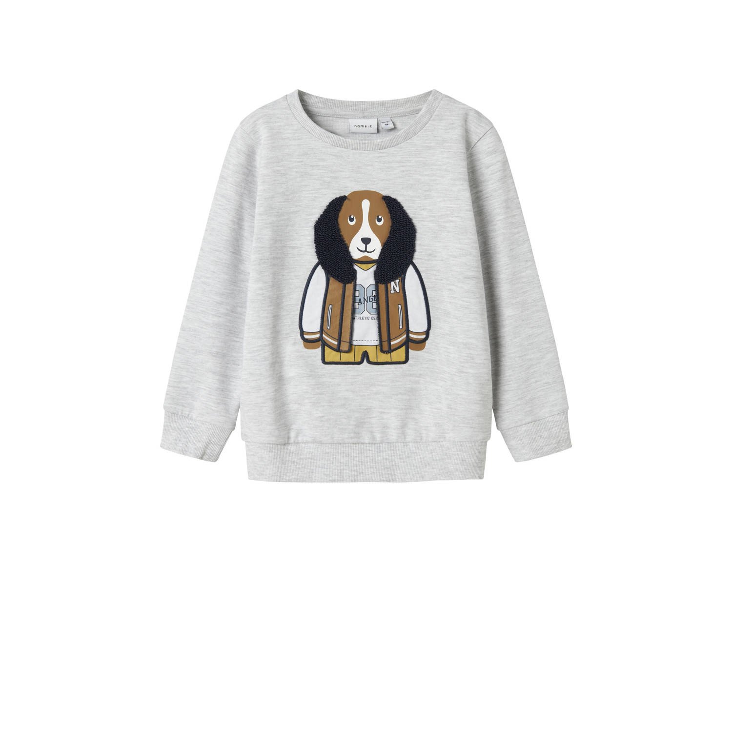 NAME IT MINI sweater grijs melange