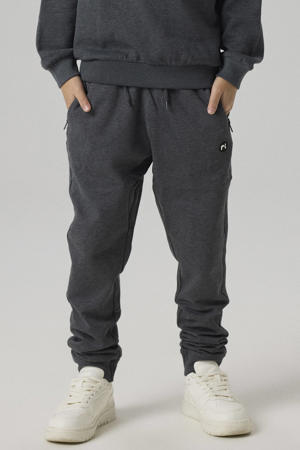 regular joggingbroek donkergrijs melange