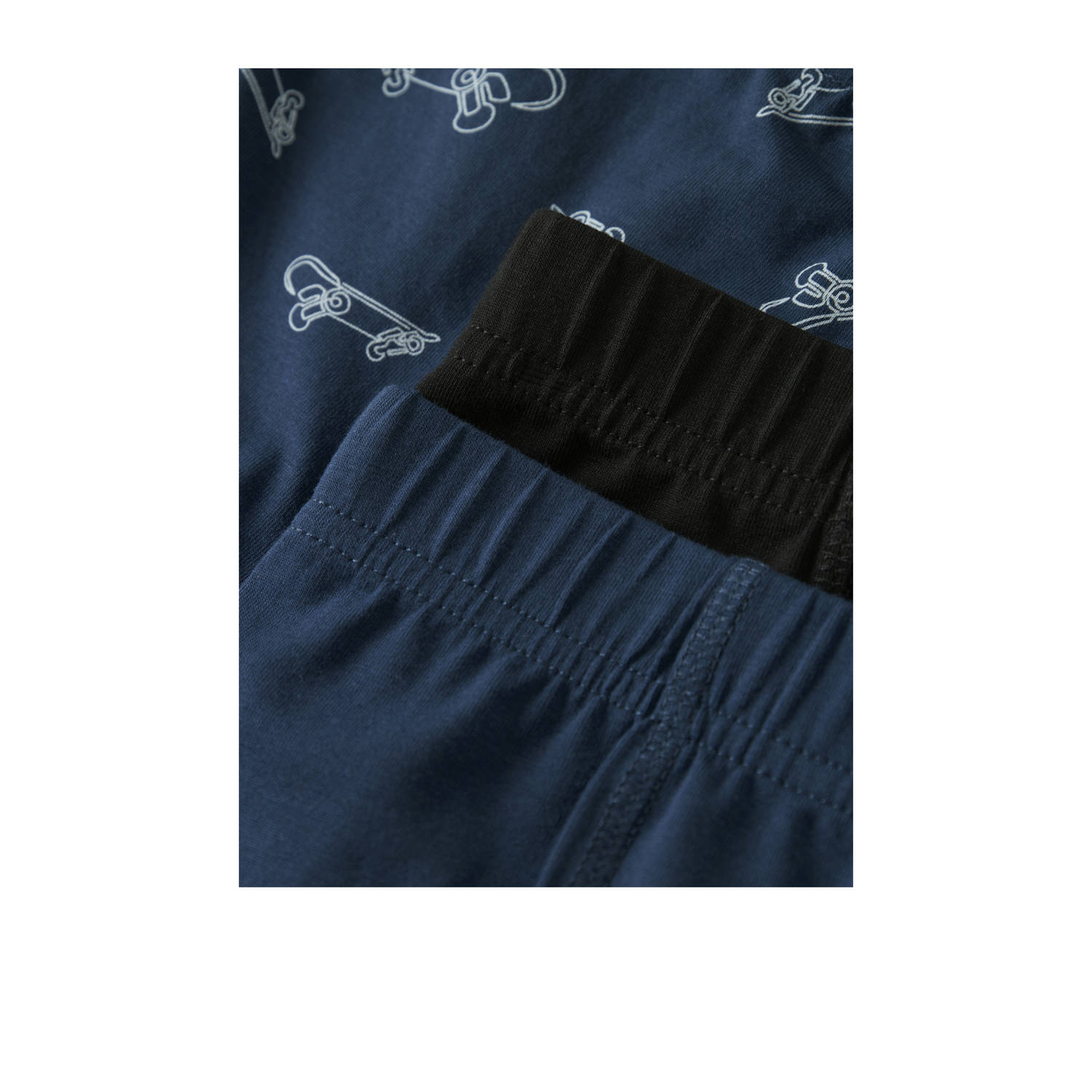 NAME IT MINI boxershort set van 3 donkerblauw zwart