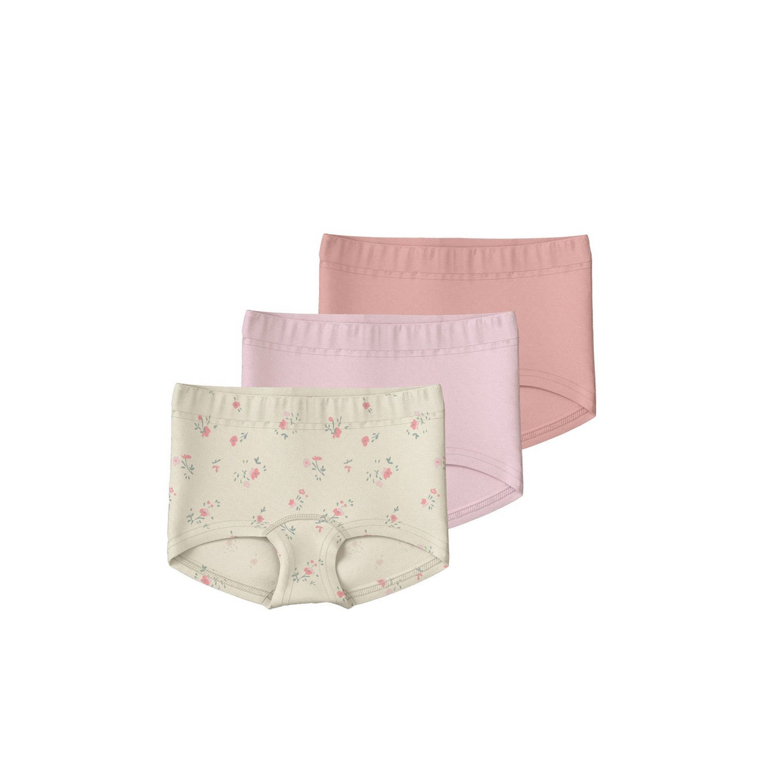 NAME IT MINI hipster set van 3 ecru lichtroze roze
