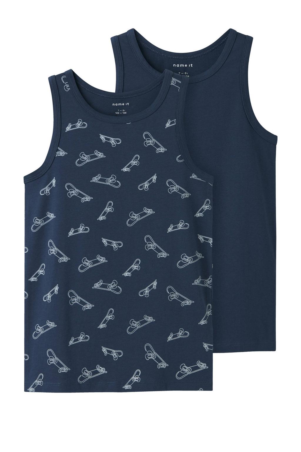 NAME IT KIDS hemd - donkergrijs (set van 2)