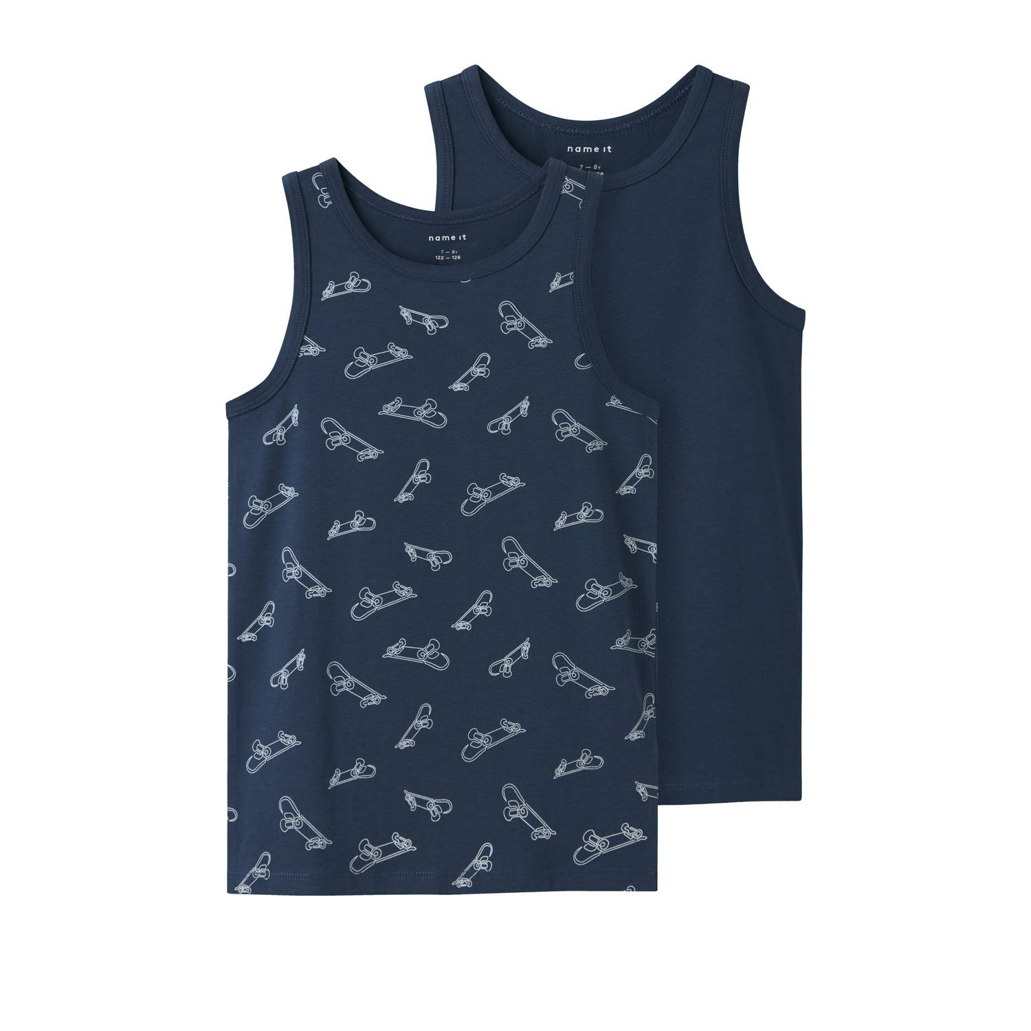 NAME IT KIDS hemd set van 2 donkergrijs