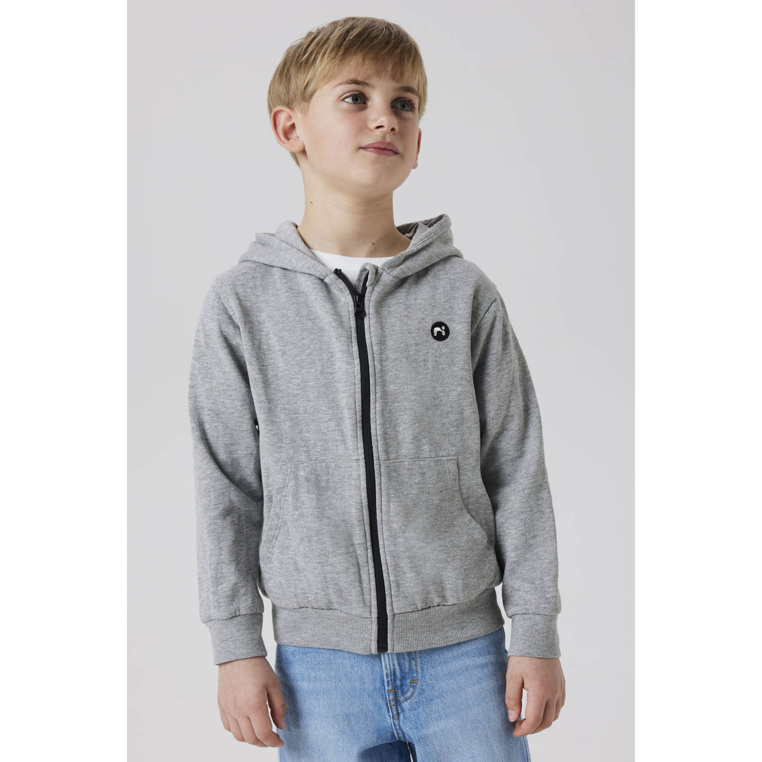 Name It Capuchonsweatvest NKMVIMO LS SWEAT CARD BRU NOOS
