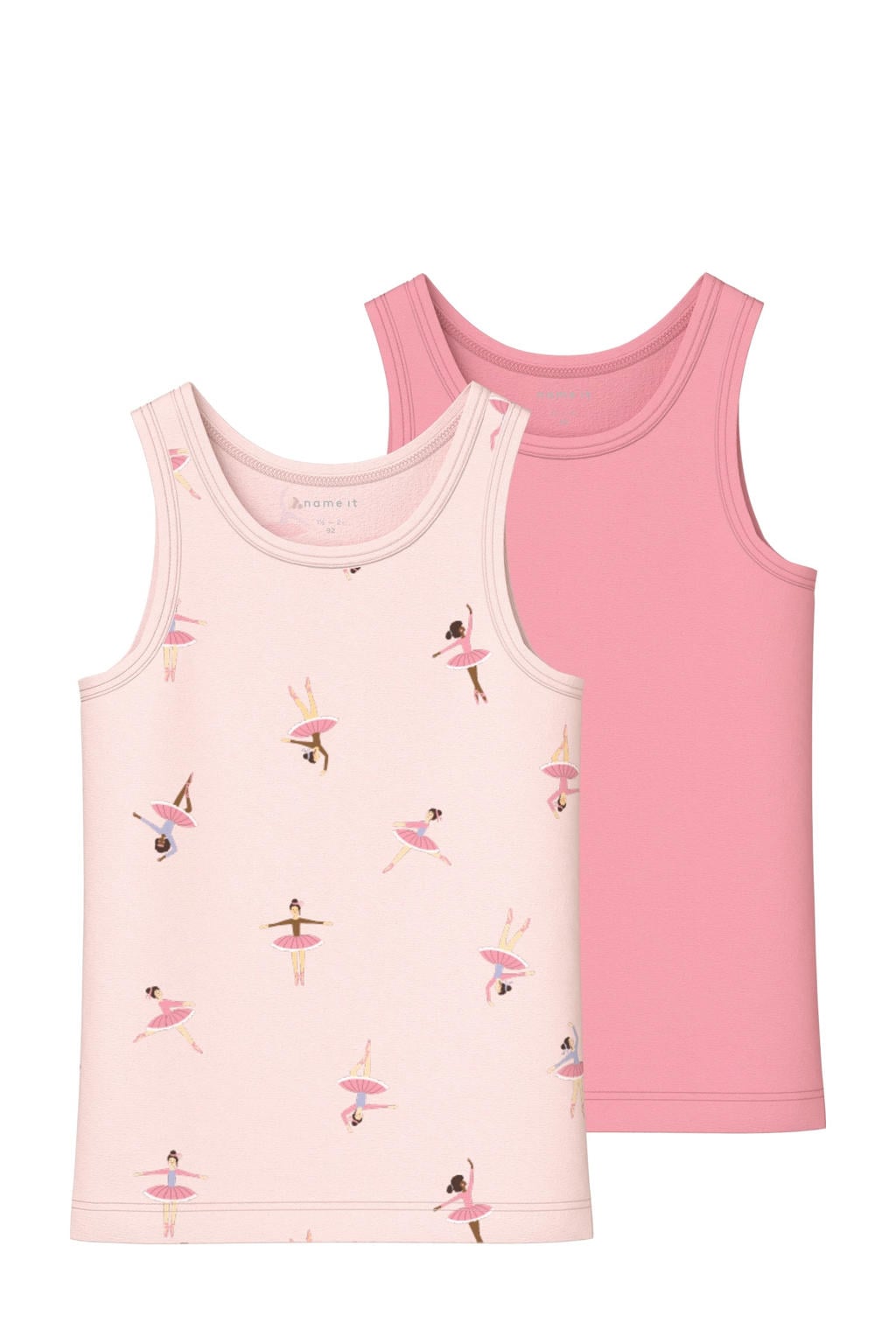 NAME IT MINI hemd - lichtroze/roze (set van 2)