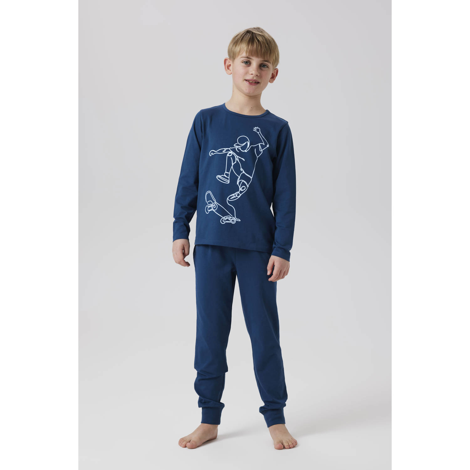 NAME IT KIDS pyjama NKMNIGHTSET TITAN SKATER donkerblauw