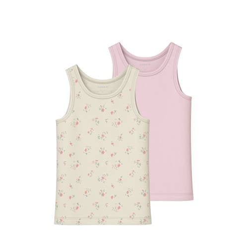 NAME IT MINI hemd - set van 2 ecru/lichtroze afbeelding