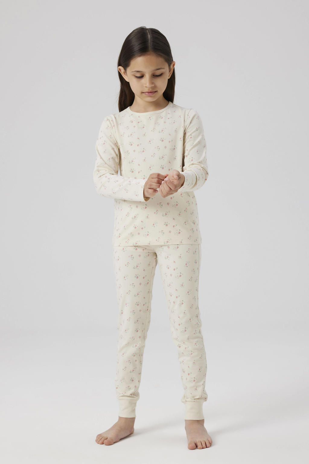 NAME IT KIDS pyjama NKFNIGHTSET FLOWER ecru