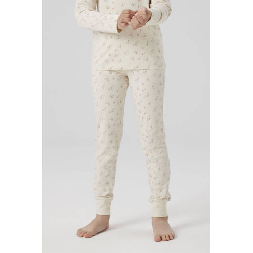 NAME IT KIDS pyjama NKFNIGHTSET FLOWER ecru afbeelding