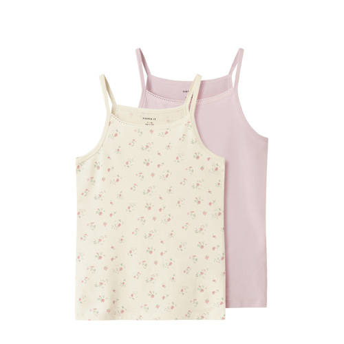 NAME IT KIDS hemd - set van 2 ecru/lichtroze afbeelding