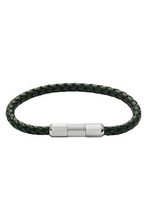 armband JF04919040 zilverkleurig/groen