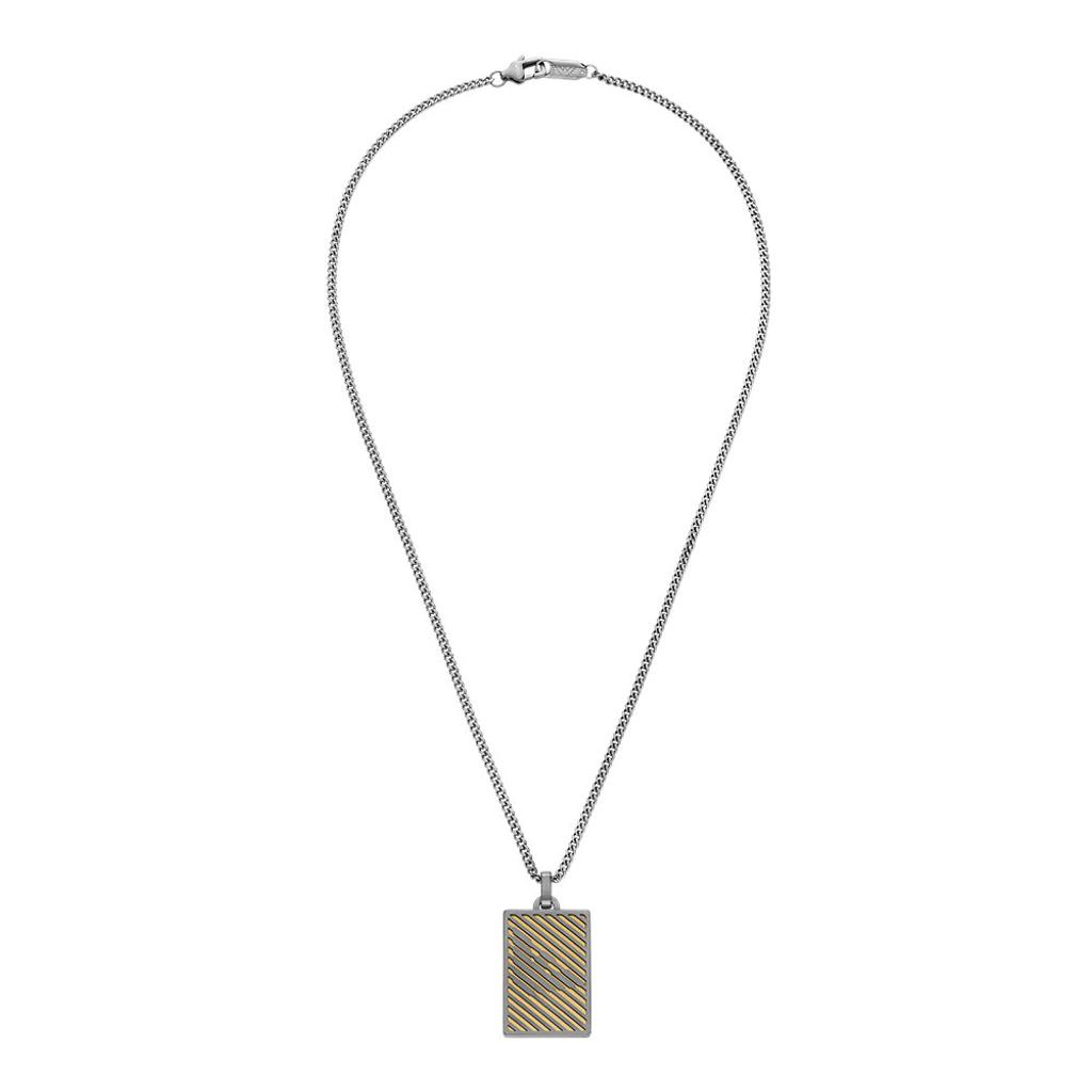 Emporio Armani ketting EGS3239060 zilverkleurig