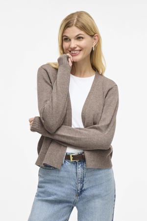 vest gebreid taupe
