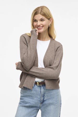 vest gebreid taupe