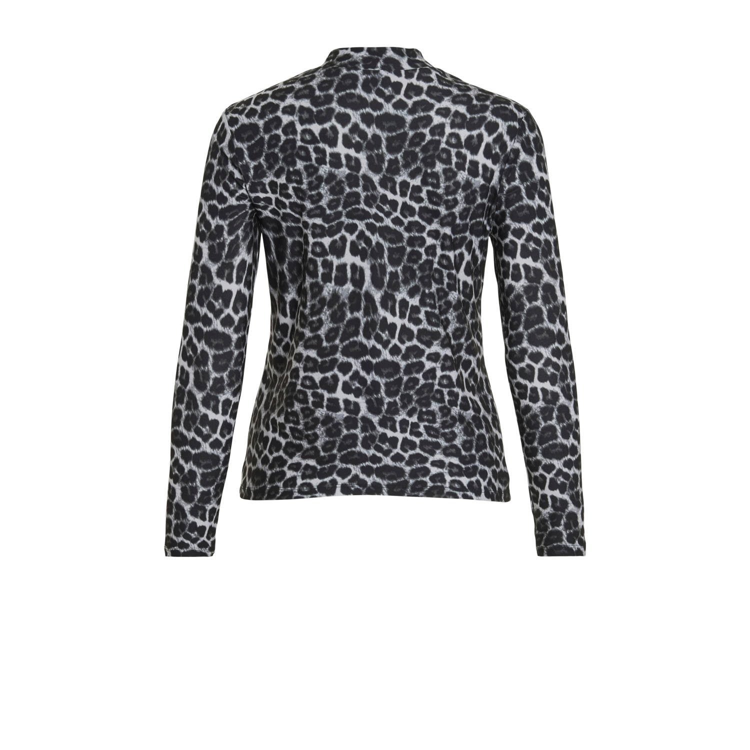 VILA jersey top grijs met panterprint