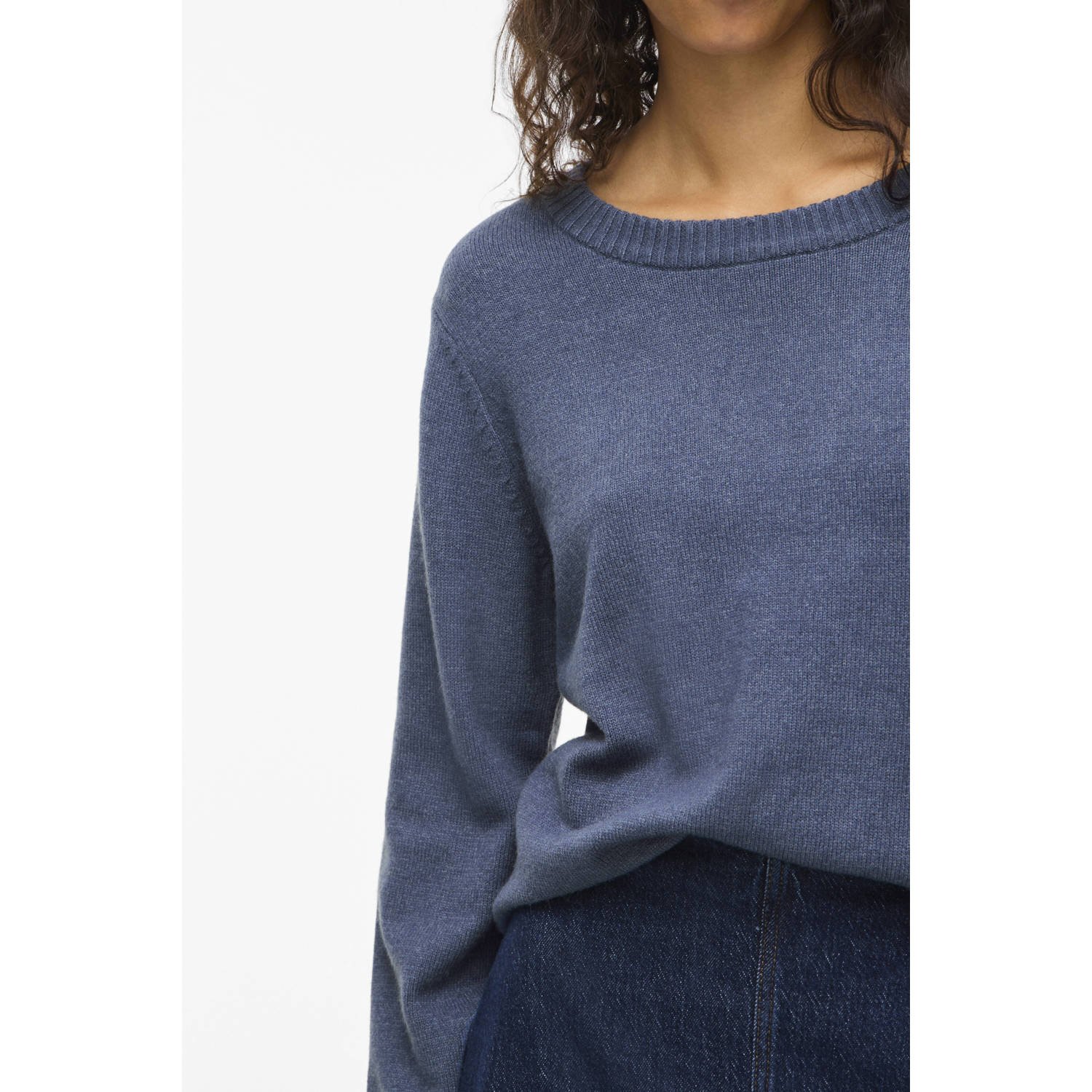 Vila Trui met ronde hals VIRIL O-NECK L S KNIT TOP NOOS
