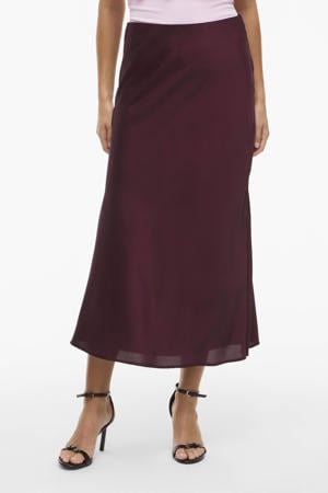 midi rok  donkerrood