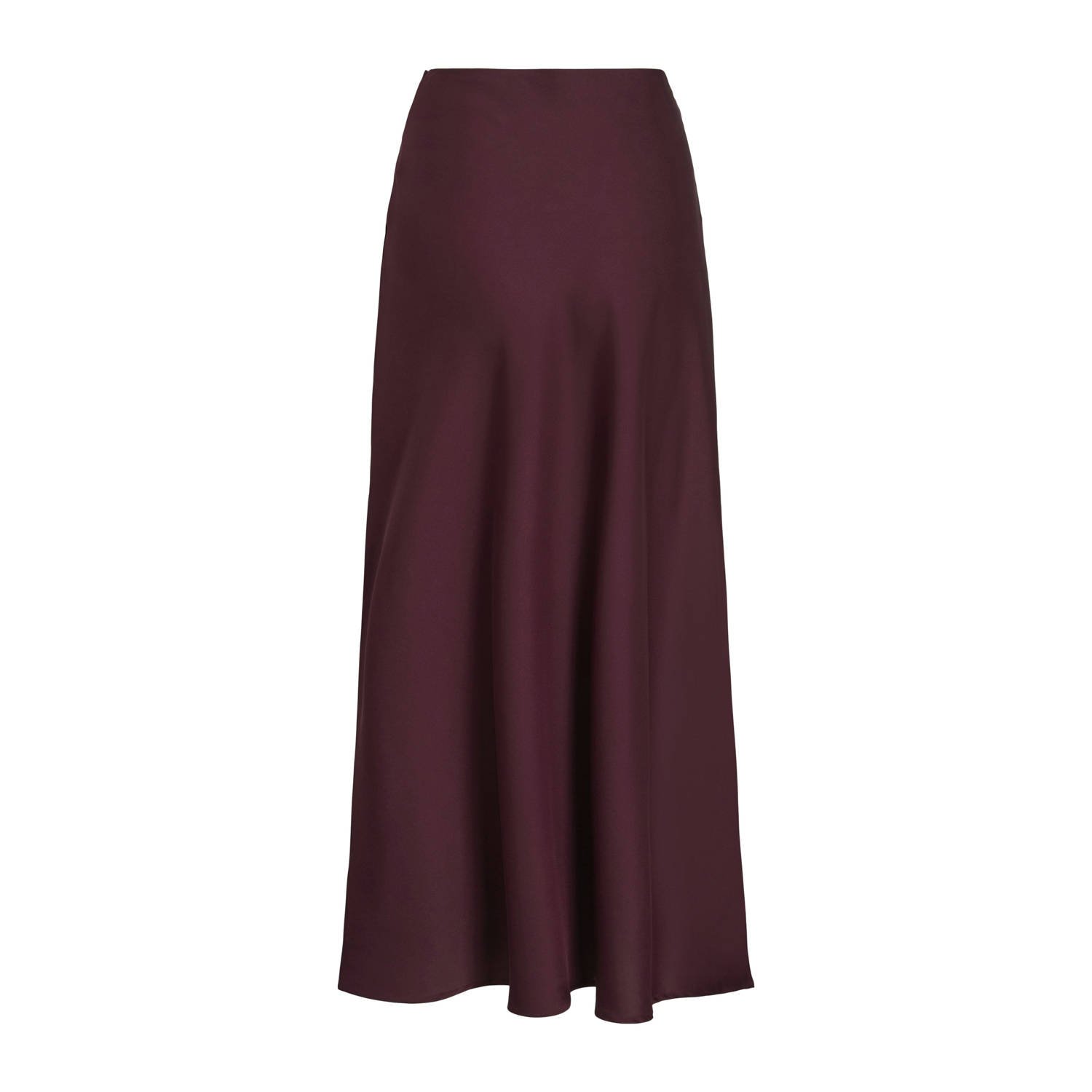 VILA midi rok donkerrood