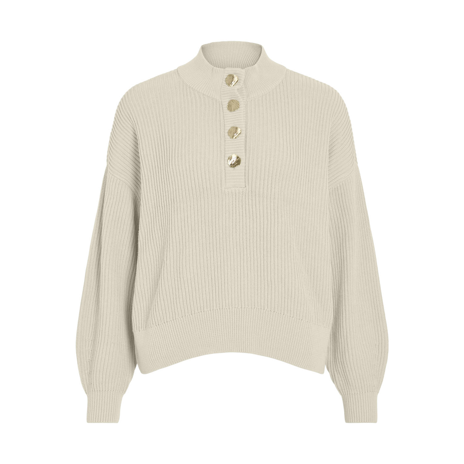 Vila Trui met staande kraag VICHING CREW NECK L S KNIT TOP NOOS
