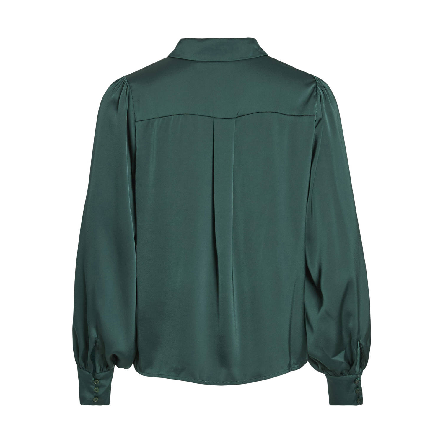 VILA satijnen blouse donkergroen
