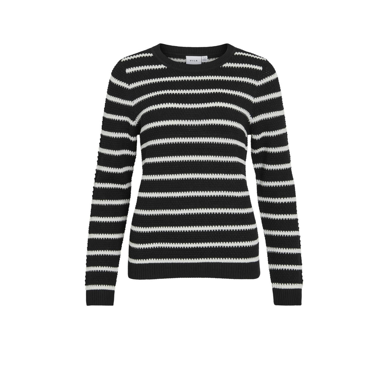 Vila Trui met ronde hals VIDALO O-NECK L S STRIPE KNIT TOP- NOOS